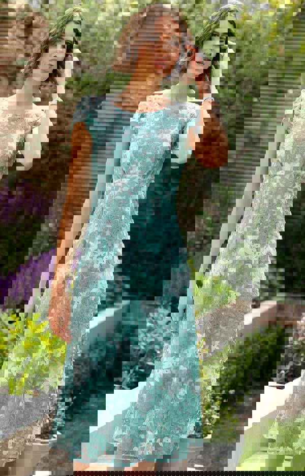 Alie Street London Charlotte Lace Dress - Antique Aqua