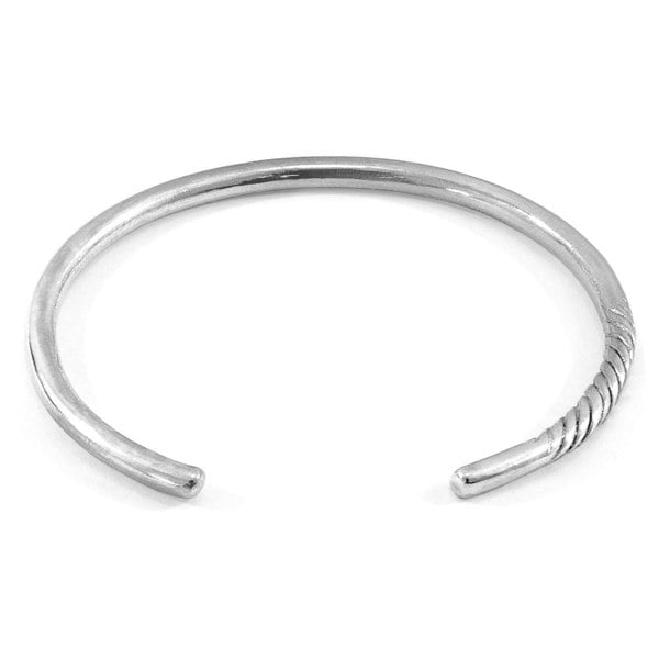 Anchor & Crew Byron Quarter Rope Wayfarer Silver Bangle 