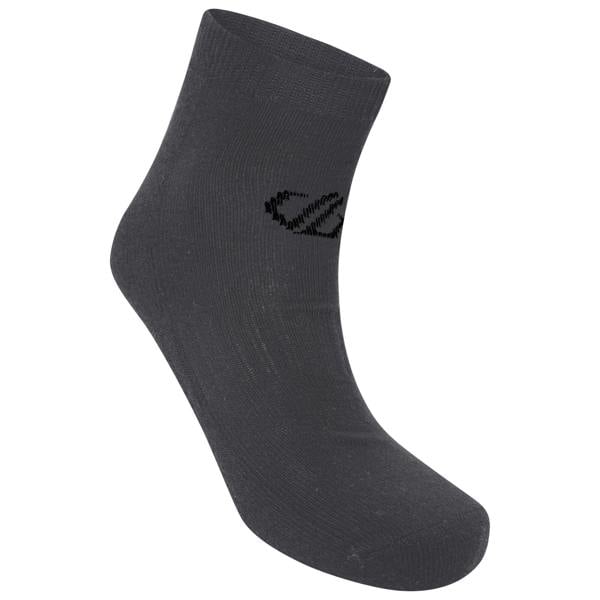 Dare 2B Unisex Adult Essentials Ankle Socks (Pack of 2) - Ebony Grey - 