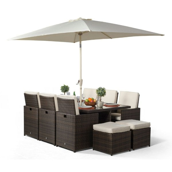 Giardino 6 Seater Rattan Cube Dining Set