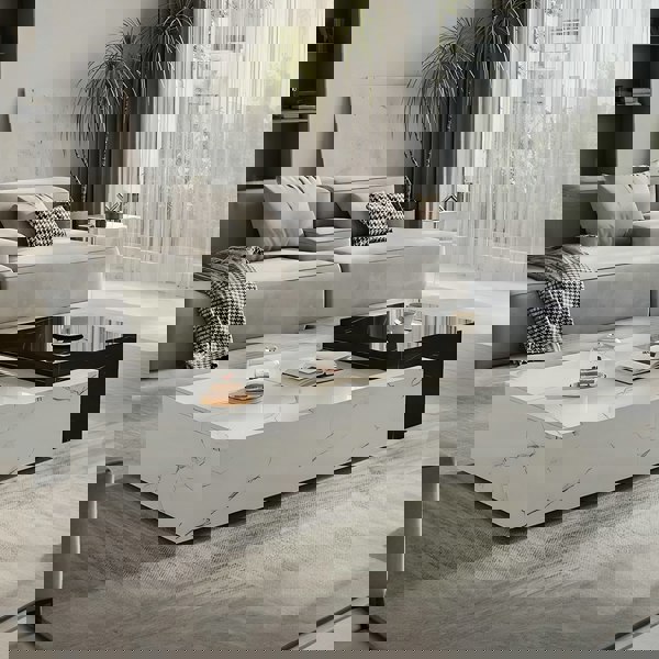 Erato Rectangle Nesting Coffee Table Set, Extendable-Weilai Concept-Weilai Concept