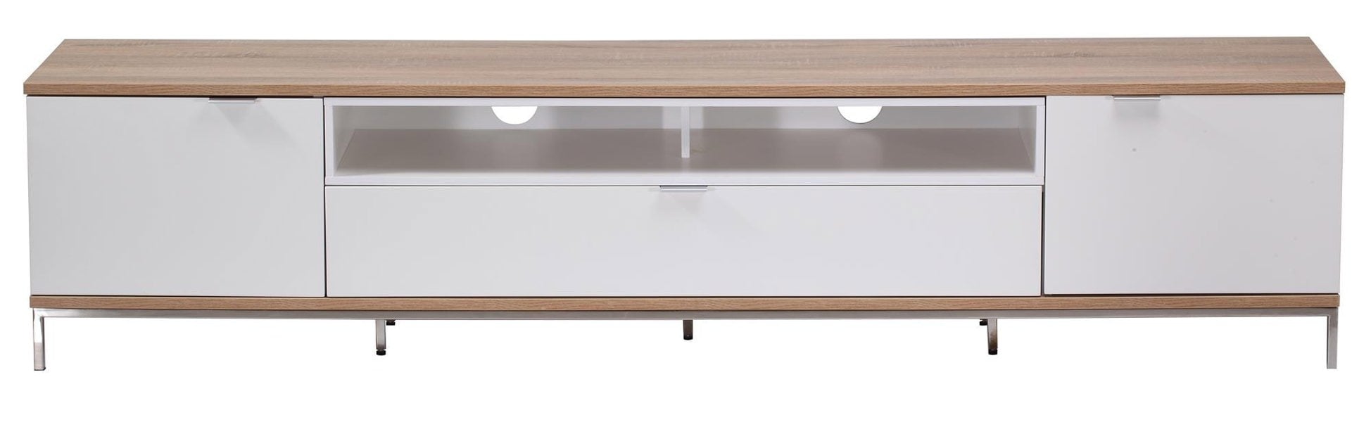 Dorel Home Chaplin Cabinet Oak/White with 2 Doors/1 drawer