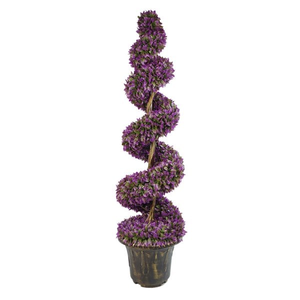 Leaf 120cm Purple Large Leaf Spiral with Decorative Planter