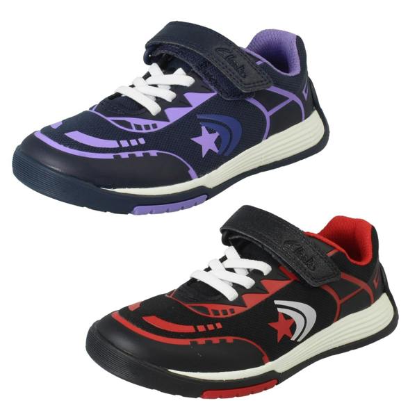 Clarks Unisex Childrens Clarks Hook and Loop Casual Trainers Cica Star Flex K