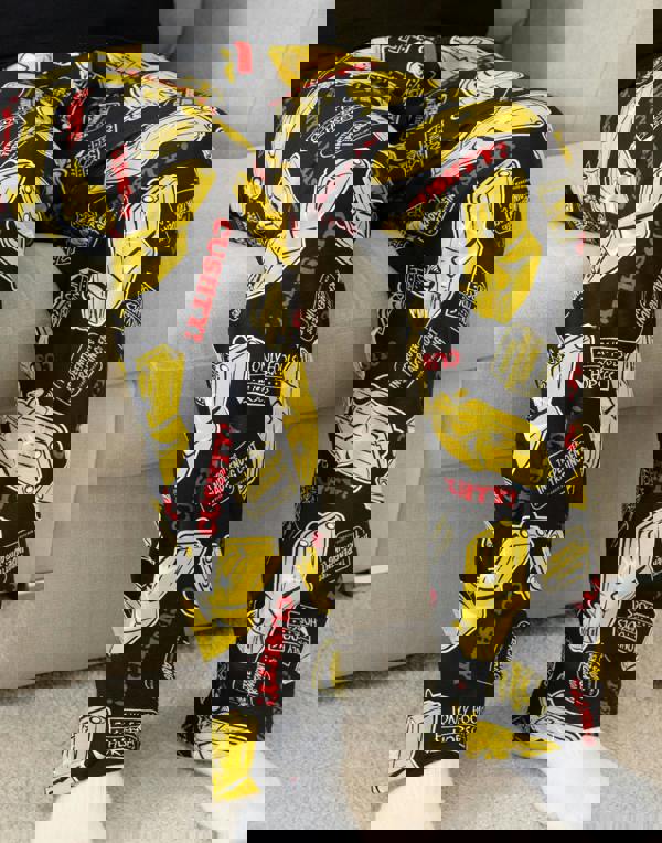 Only Fools And Horses Mens Black Logo Short Sleeve Long Leg Pyjama Set