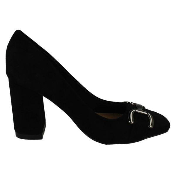 Spot On Ladies Spot On Elegant Buckle Detail Court Shoes F90139