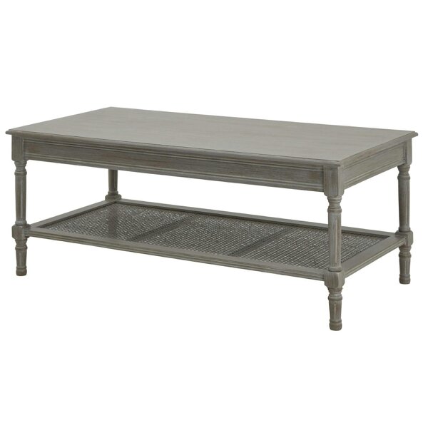 Wyld Haus Laurelbrook Rattan Shelf Rectangular Coffee Table