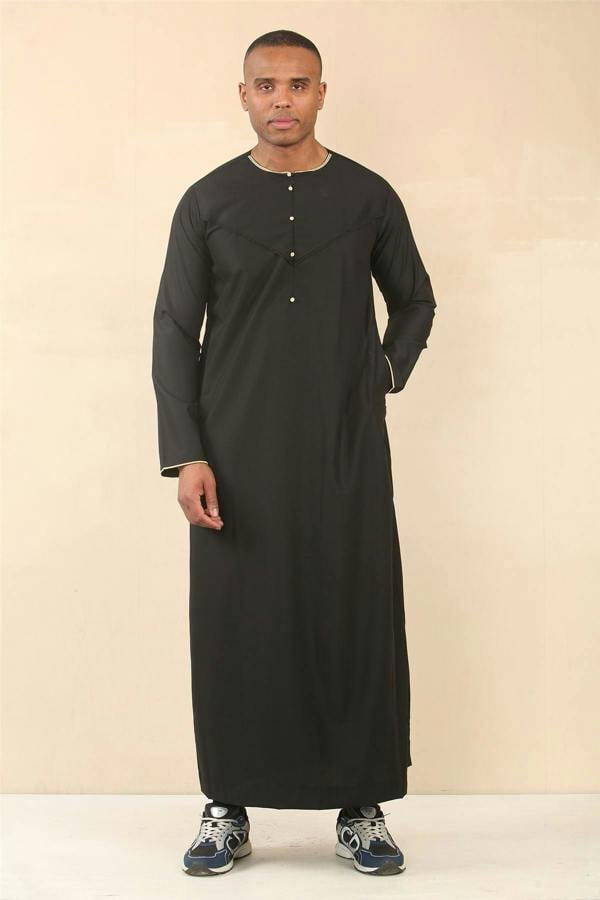 Infinity Leather Men's Omani Eid Thobe  Saudi Emirati Jubba Robe