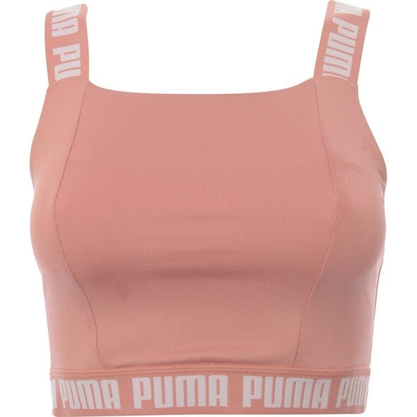 Puma Womens Puma Pink Training Strong Square Neck Crop Top