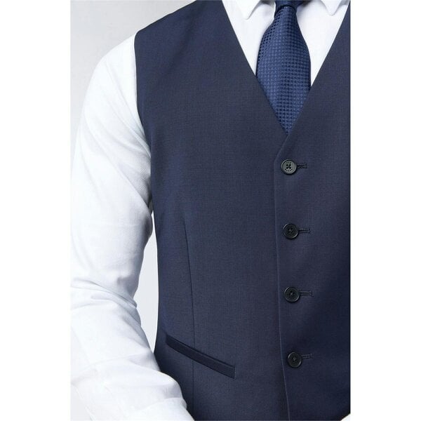 Ted Baker Slim Fit Performance Navy Panama Waistcoat