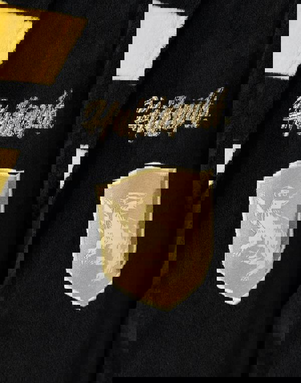 Harry Potter Unisex Black Hufflepuff Hooded Bathrobe