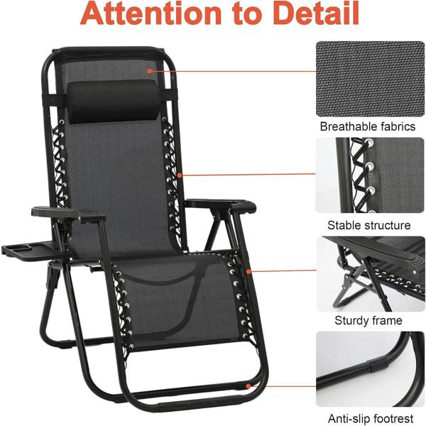 Leaper 2-Pack Zero Gravity Lounge Chairs