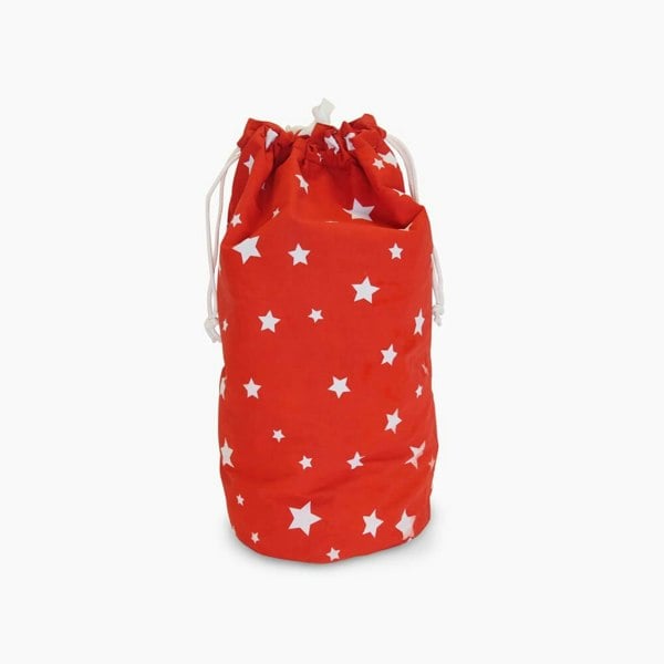 Red Stars Toy Bag Toy Bag - Happy Linen Company