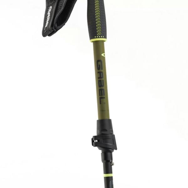 Gabel Trekking Poles Fusion Wired Black Black and Lime Folding Telescopic