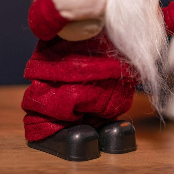 Samuel Alexander 28cm Battery Operated Musical Walking Christmas Gonk Decoration in Red