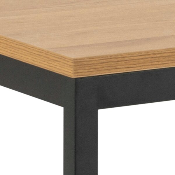 Wyld Haus El Paso 6 Seater Black Dining Table Wild Oak Veener Top