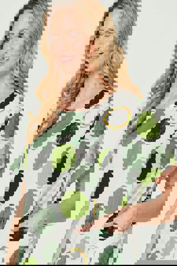 Green | Polka Dot Relaxed Tunic Dress