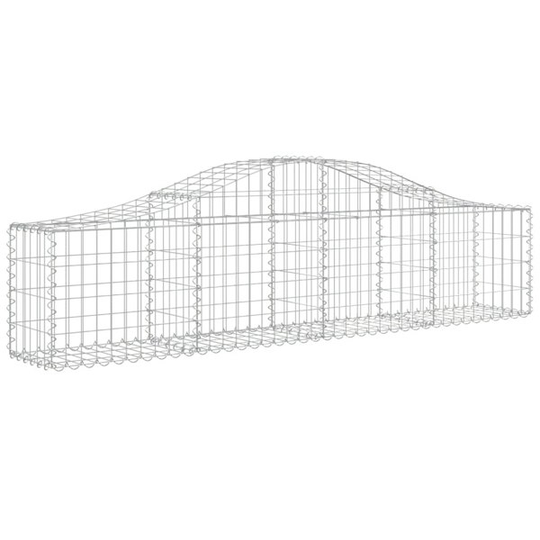 Berkfield Arched Gabion Baskets 9 pcs 200x30x40/60 cm Galvanised Iron