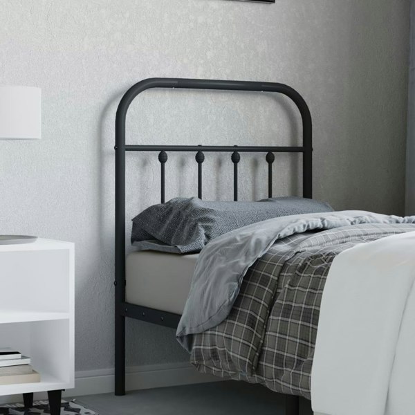 Berkfield Metal Headboard Black 75 cm