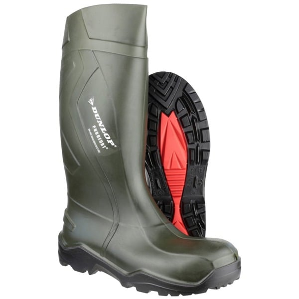 Dunlop Purofort+ Full Safety Wellington D760933 / Mens Boots - Green