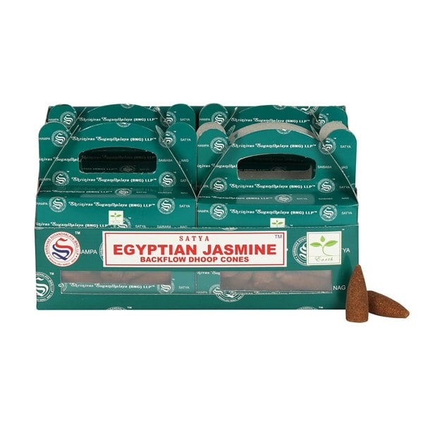 Serano Set of 6 Packets of Egyptian Jasmine Backflow Dhoop Cones by Satya