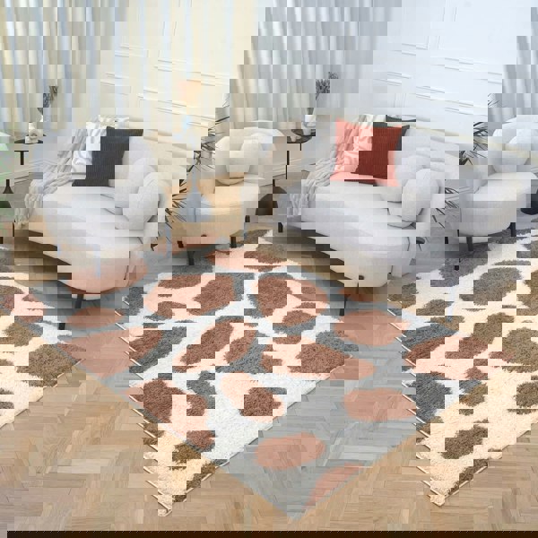 Moodi Shaggy Brown Rug, Non-Shedding, Soft Pile| THE RUGS