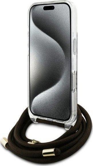 Guess Crossbody Cord 4G Print Case for iPhone 16 Pro 6.3" Brown - GUHCP16LHC4SEW