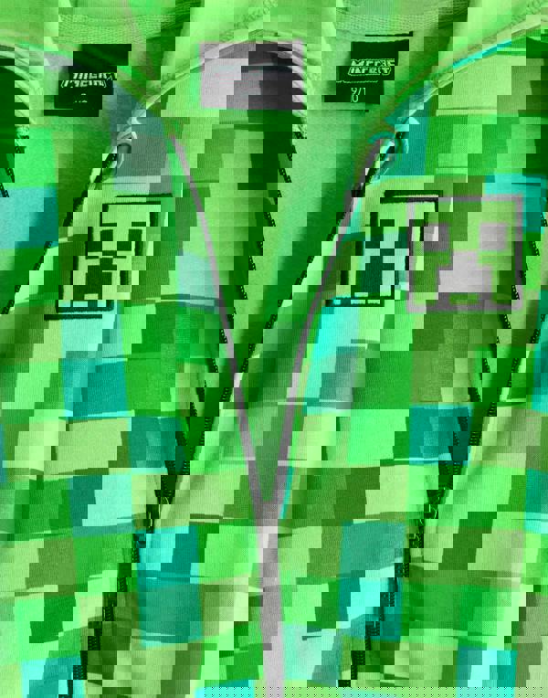 Minecraft Boys Green Creeper Placement Print Hoodie
