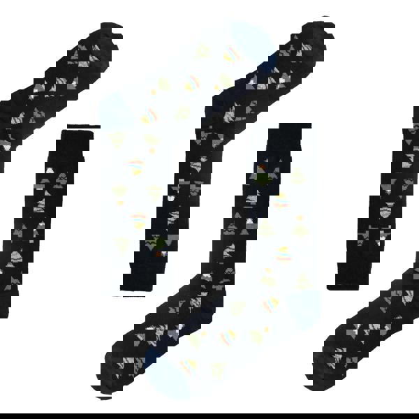 Jemsox 3 Pack Trees Design Organic Cotton Mens Socks Christmas Gift Set