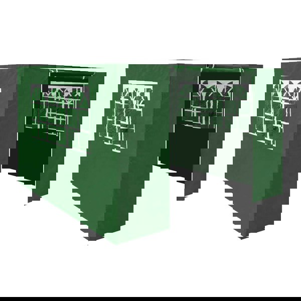 Side Walls Door & Windows for 3x3m Pop-Up Gazebo - GREEN - Garden Party Tent - LoopsDirect