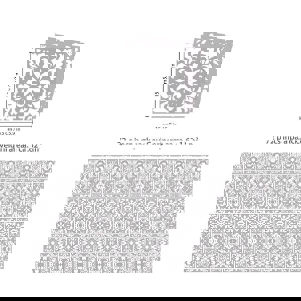 WT1556Y - Two Tone Grey Color Tile STicker - 24 pcs