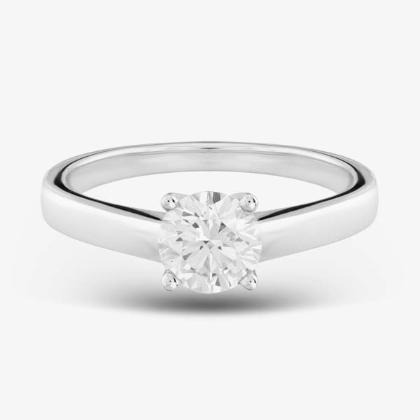 T. H. Baker 14ct White Gold Certified Lab Grown 0.75ct Brilliant Cut Diamond Solitaire Ring LGR20570-75 M (WG)