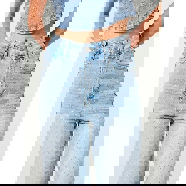 Pink Vanilla Studded Diamond Jeans