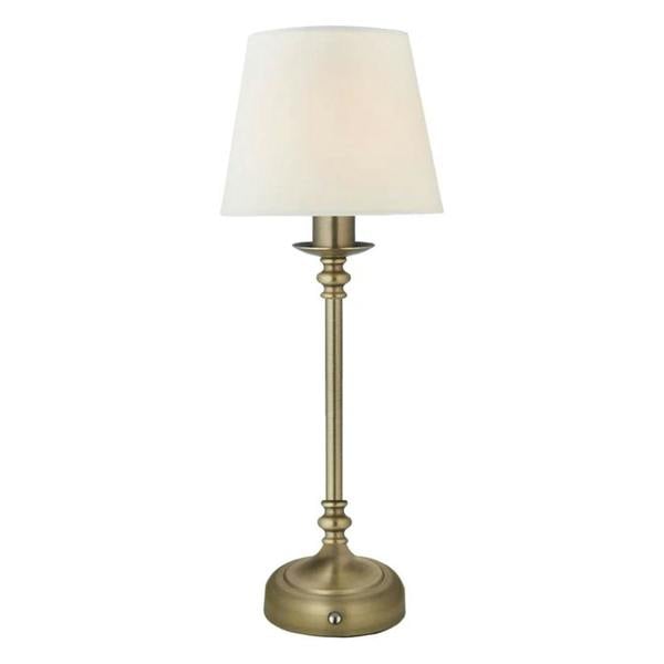 Fable Antique Brass LED Rechargeable Touch Table Lamp