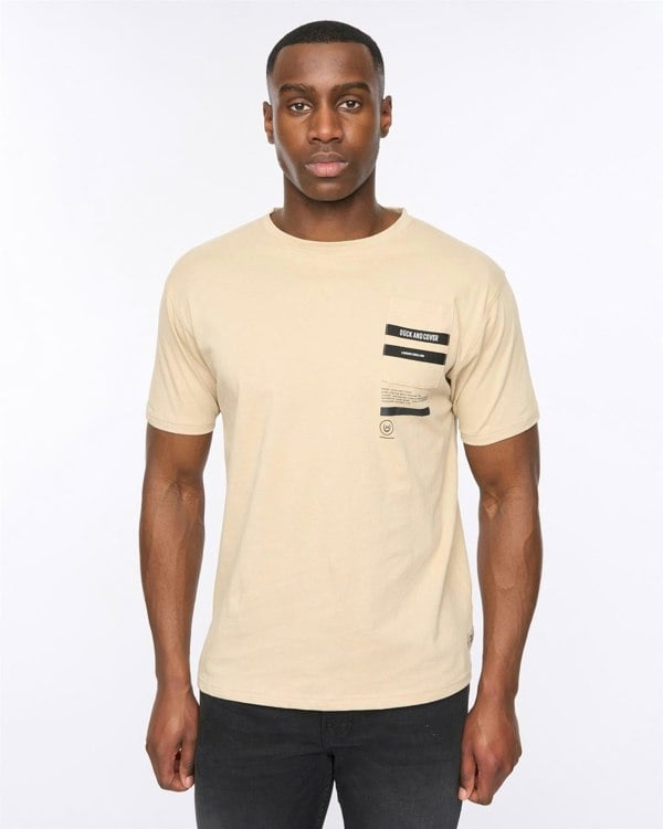 Duck and Cover Heningys T-Shirt Greige