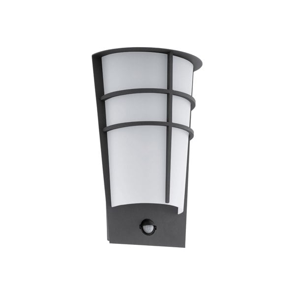 EGLO Breganzo 1 LED Black/White Curved Exterior Wall Light