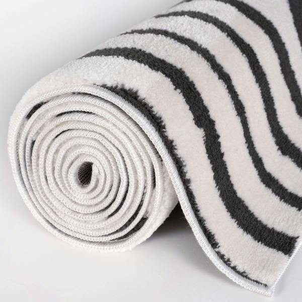 Loft Geometric Dark Grey Rug Easy Care