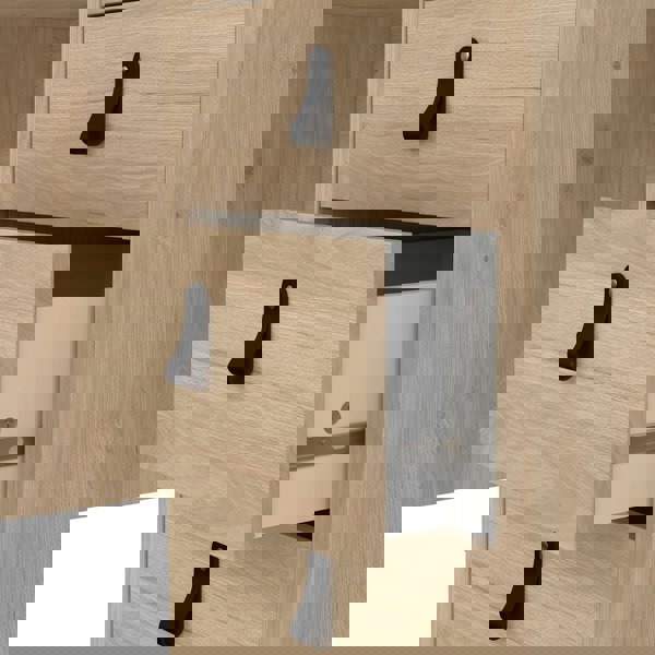 Furniture To Go Barcelona Desk 3 Drawers in Jackson Hickory Oak