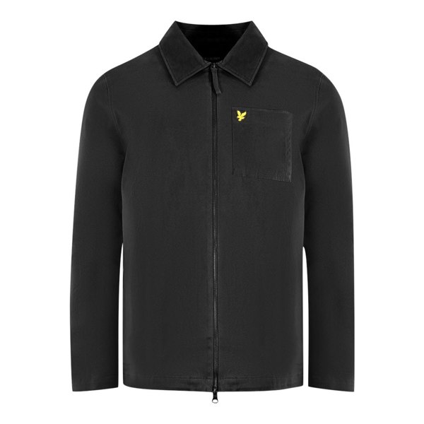 Lyle & Scott Twill Overshirt Jacket - Black