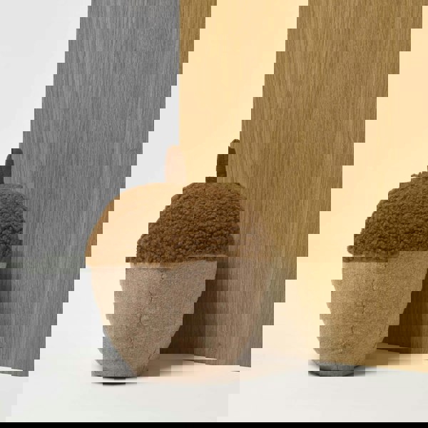 HOMESCAPES Luxury Fabric Acorn Doorstop Set of 2