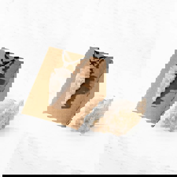 Myga Geode Gift set - Rough Stone and Pendant choice of 3 Colours