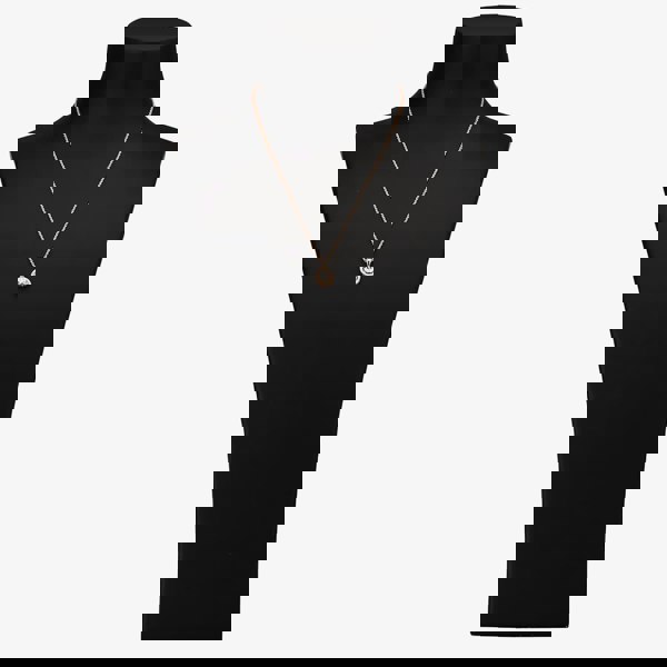 Starbright Rose Round Cubic Zirconia Halo Pendant THB-02P 3A RGP