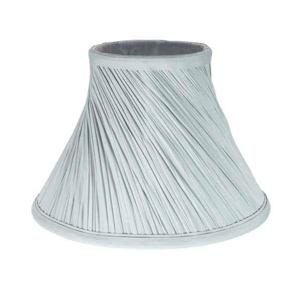 Traditional Swirl Designed 10" Empire Lamp Shade in Silky Grey Cotton Fabric Image 1