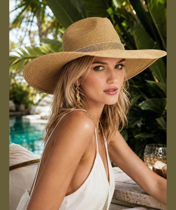 Pia Rossini Sasha - Wide Brim Straw Hat