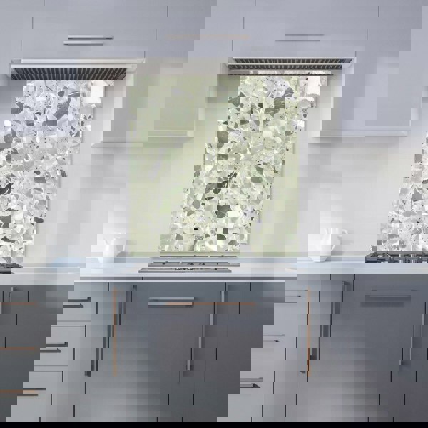 Warren Reed - Designer Sage Green And White Quartz Effect Kitchen Splashback