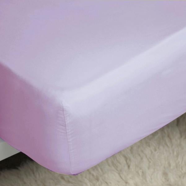 Belledorm 200 Thread Count Cotton Percale Deep Fitted Sheet - Lilac - 