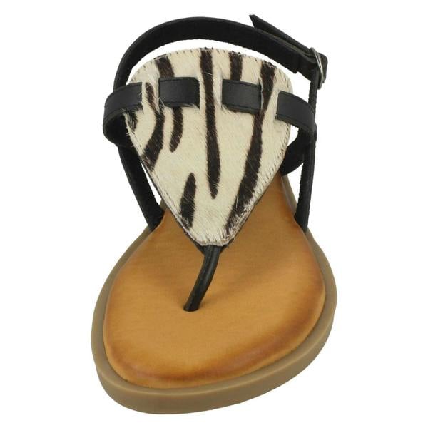 Leather Collection Ladies Leather Collection Animal Print Sandals F00228