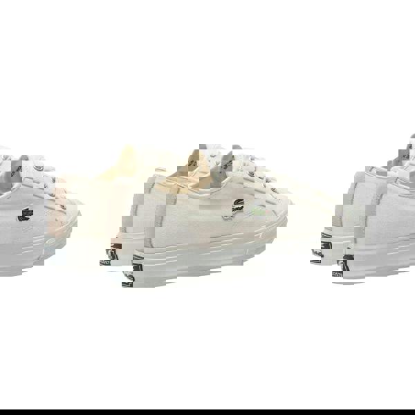 Lacoste Mens Backcourt Canvas Low Trainers - Beige - 