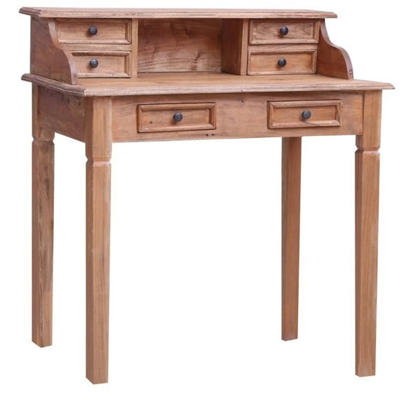 Berkfield Writing Desk with Drawers 90x50x101 cm Solid Reclaimed Wood