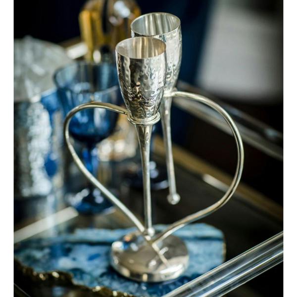 Culinary Concepts Entwined Heart Lovers' Champagne Flutes